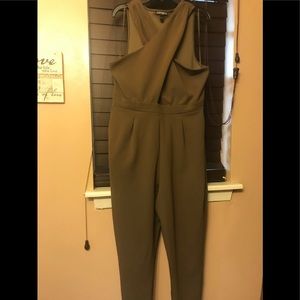 Express olive colored jumpsuit